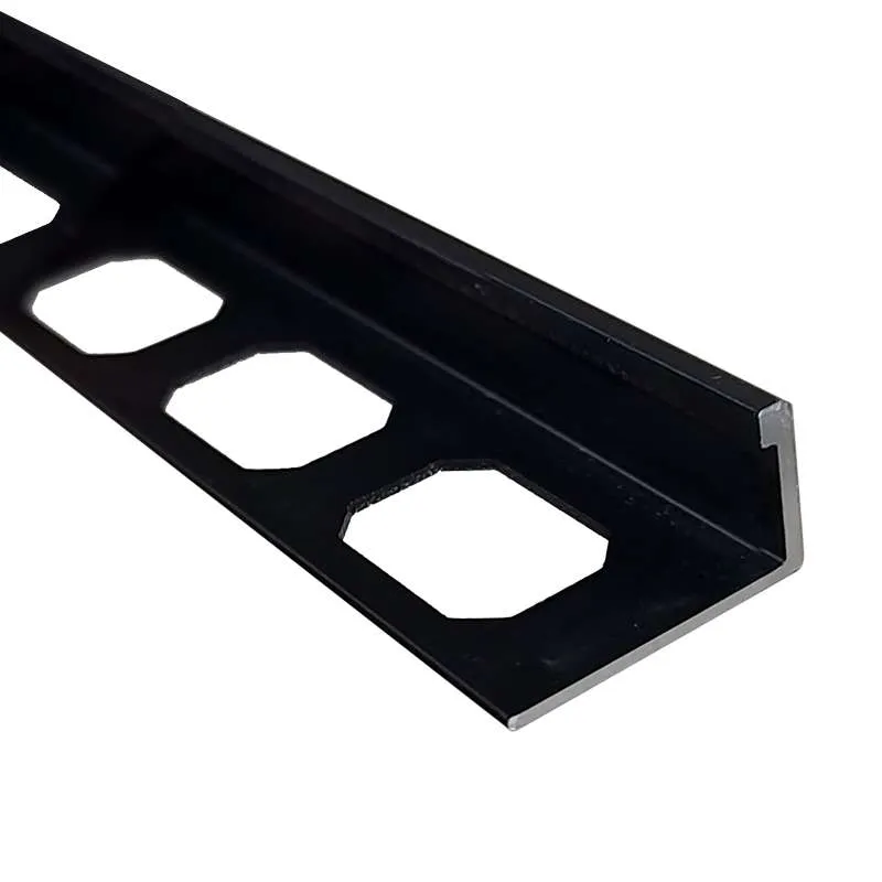Alu lajsna ger ravni 10mm mat crna 