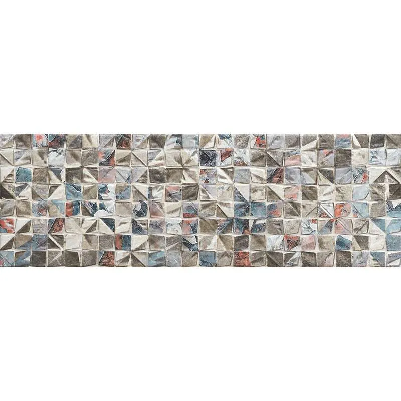 Mia Mosaic Antracite Flower 20x60cm 
