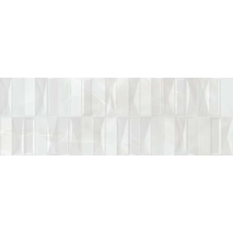 Ancona White Geometric 20x60cm 