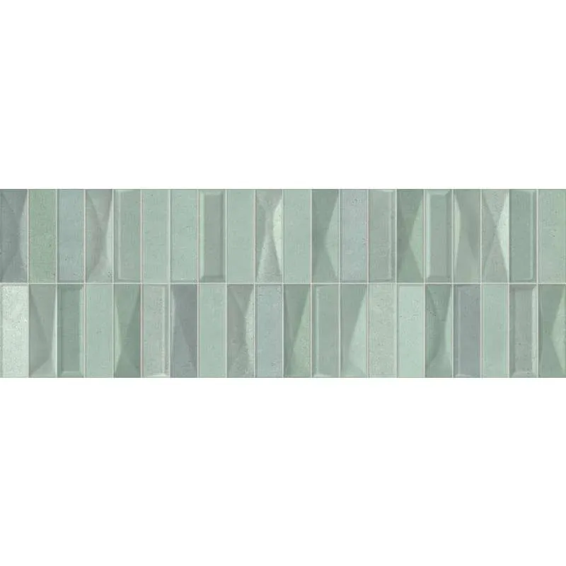 Ancona Green Geometric 20x60cm 