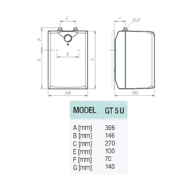 Gorenje bojler Small Plus 5l GTU  niskomontažni 