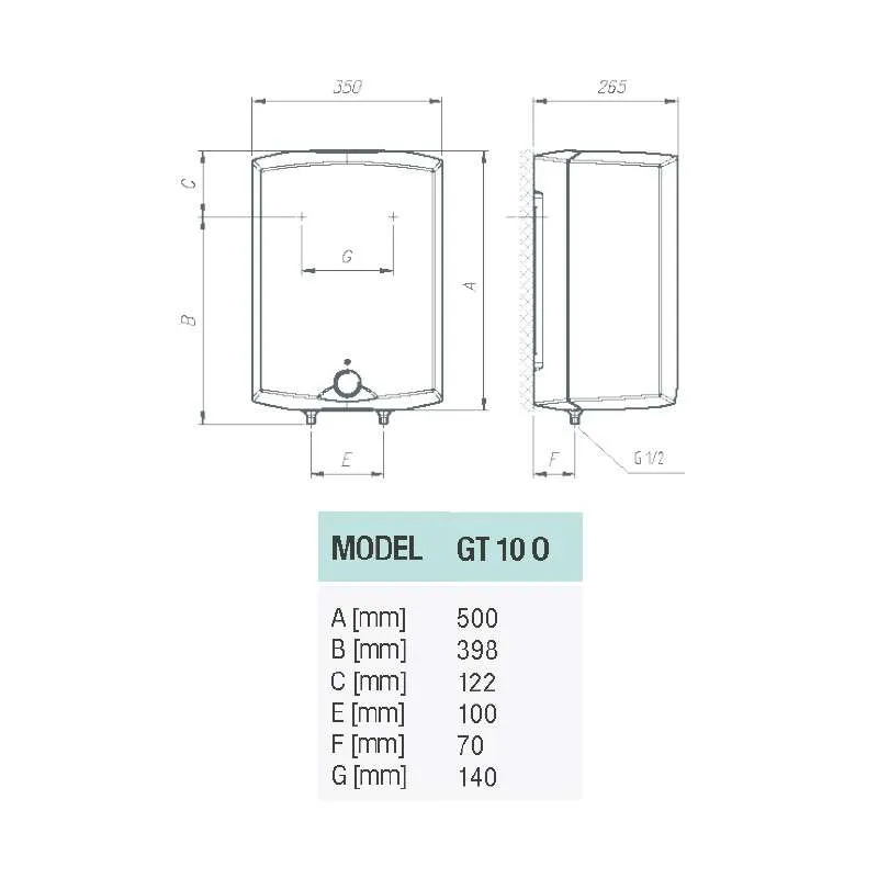 Gorenje bojler Small Plus 10l GTO visokomontažni 