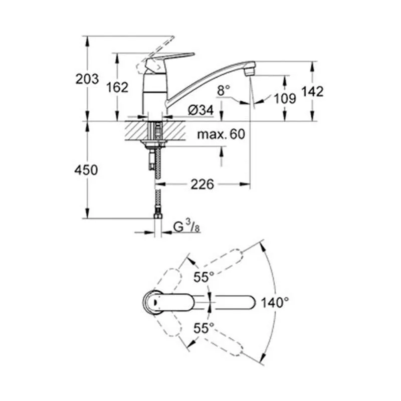 Eurosmart Cosmopolitan baterija za sudoperu 32842000 