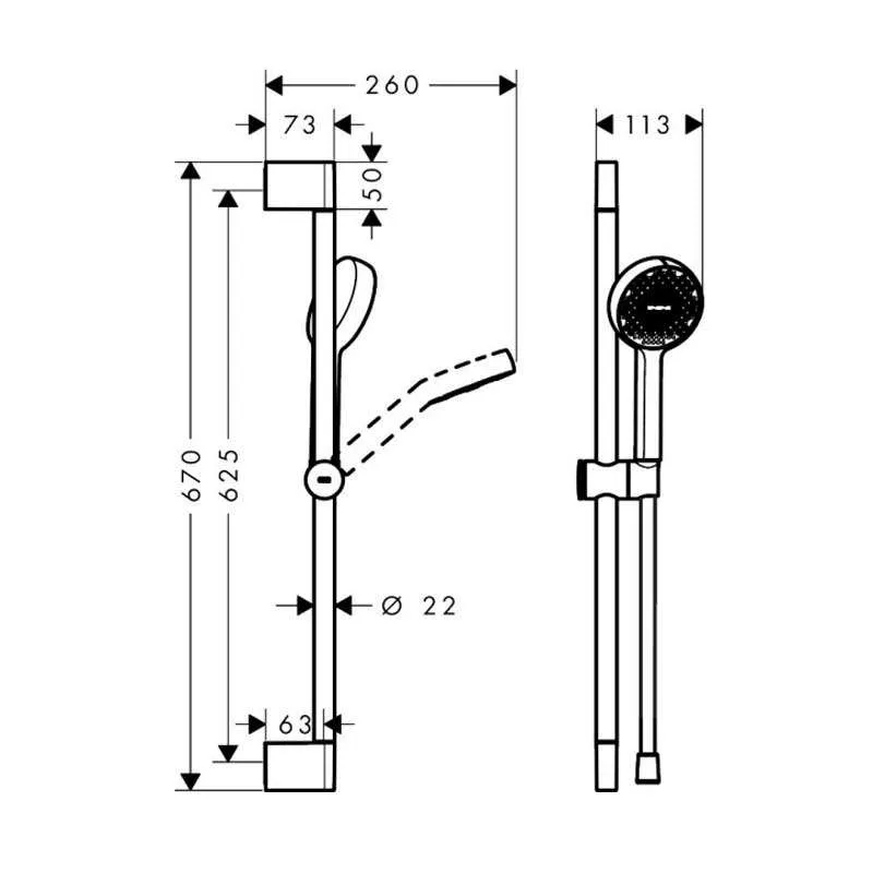 Activera Select S 95 klizna šipka set 