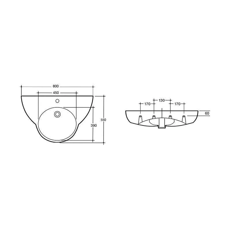 Sweet Life lavabo 80cm 