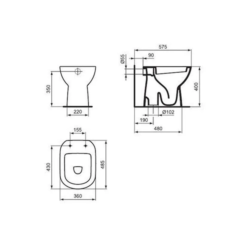 Tempo simplon podna WC šolja 