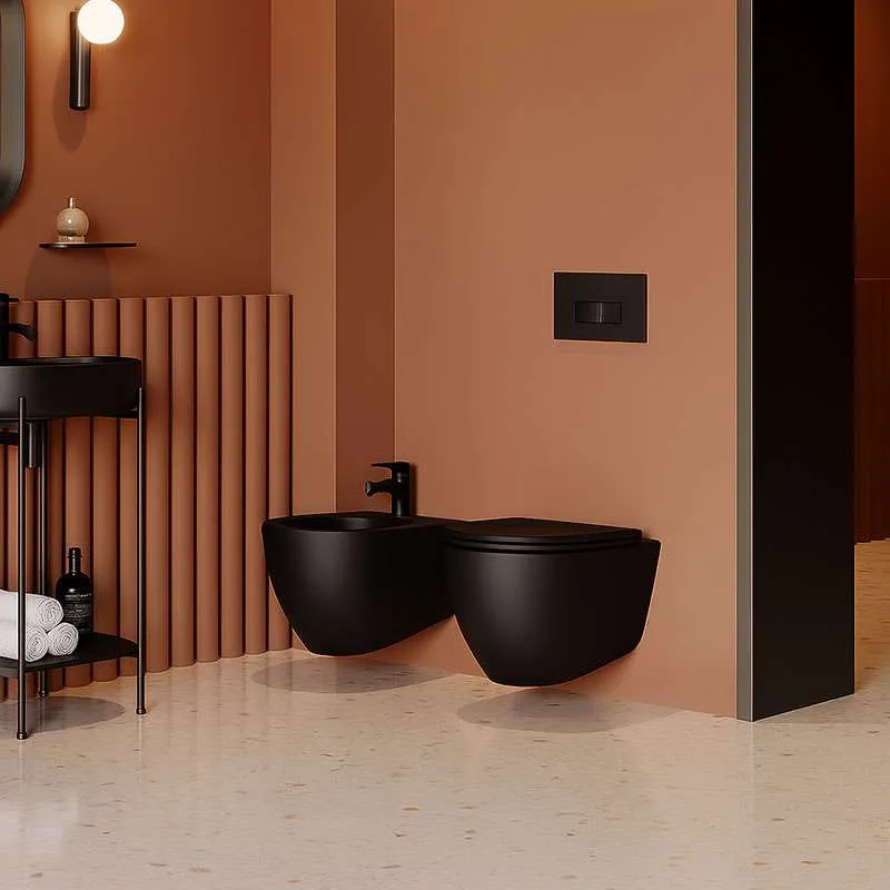 Infinity WC šolja Clearrim mat black 