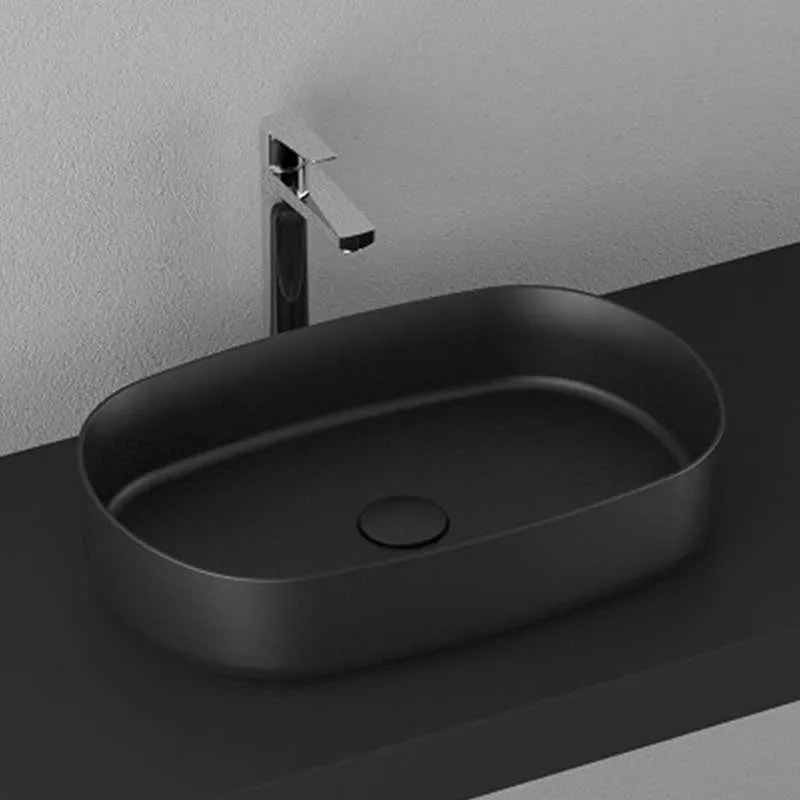 Infinity nadgradni lavabo 55cm matt black 