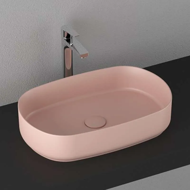 Infinity nadgradni lavabo 55cm salmon 