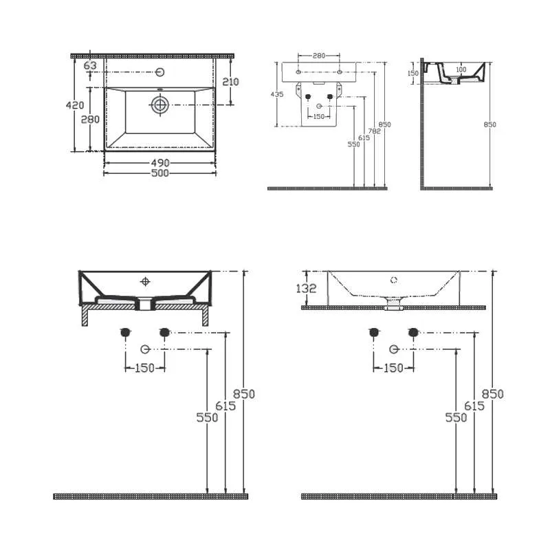 Sistema Z nadgradni lavabo 51cm 