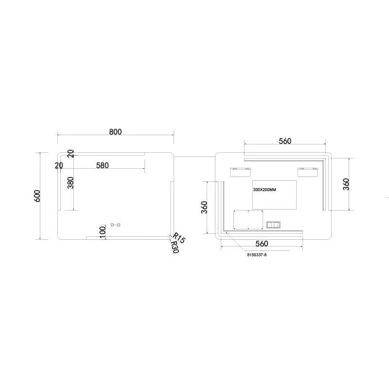 Ogledalo LED Harmoni 80x60 