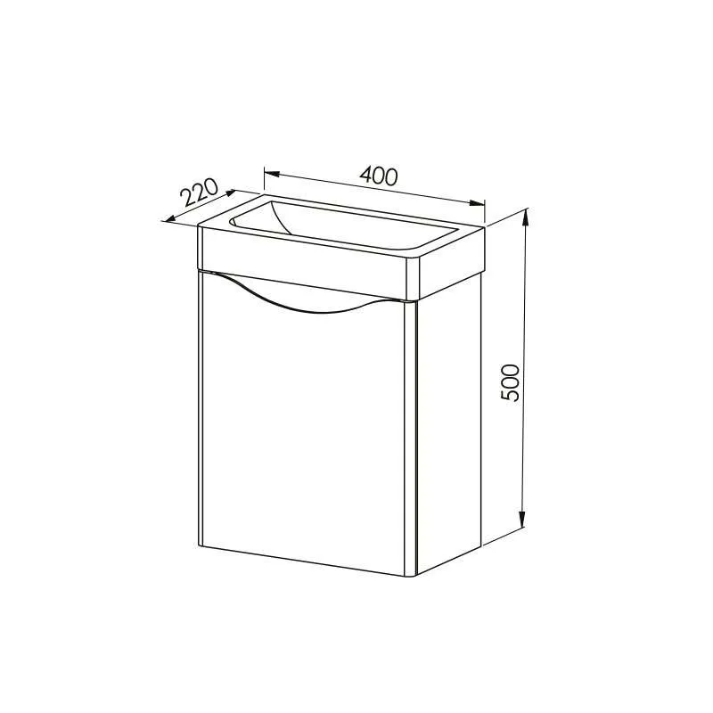 Zen Sand ormarić sa lavaboom 40cm 