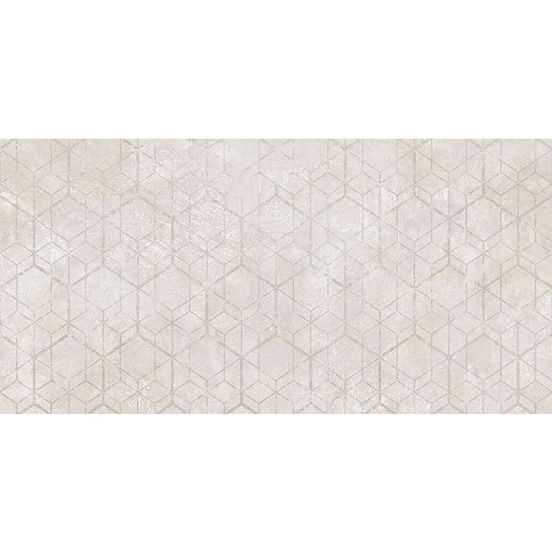 Liv Terria Light Grey Geo Decor Matt Rect 29.8x59.8cm 
