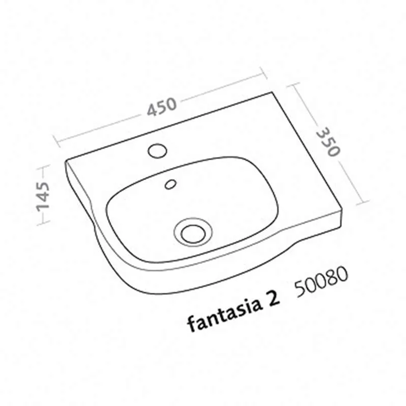 Fantasia 2 lavabo 45cm 