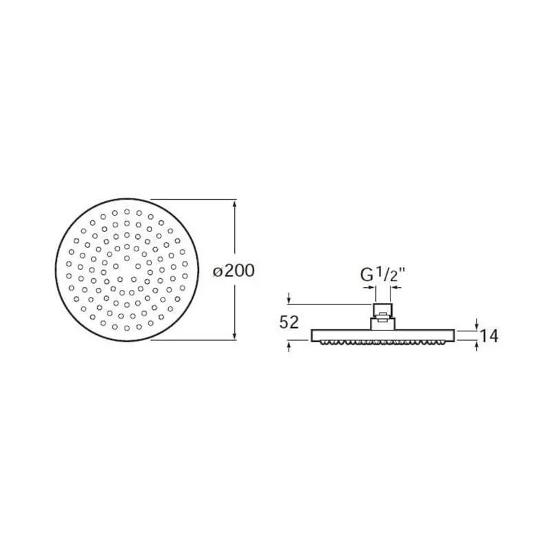 Rainsense tuš ruža 20cm 