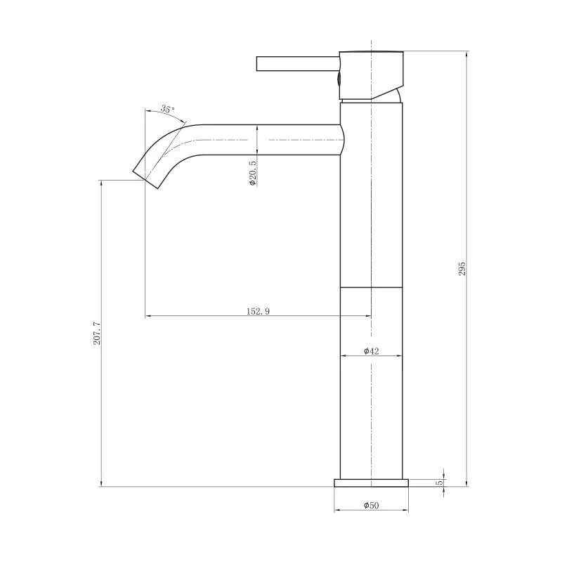 Baterija za lavabo visoka ST2512-1 