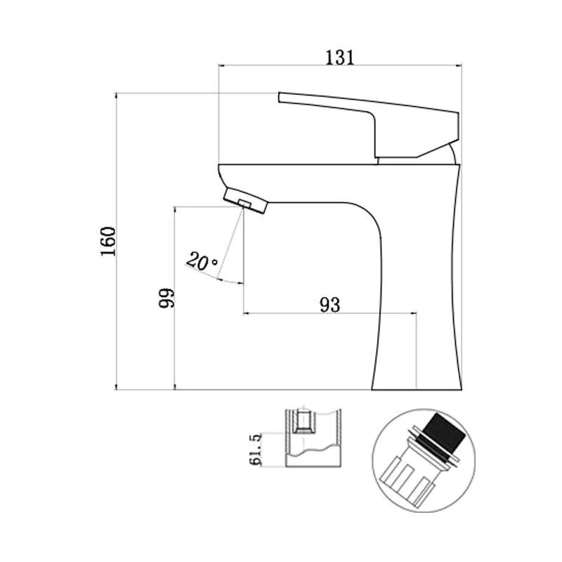 Baterija za lavabo ST2562 Bela 