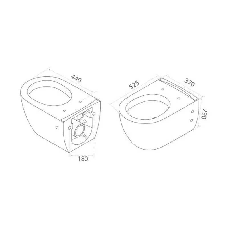 City rimless WC šolja sa bide funkcijom 