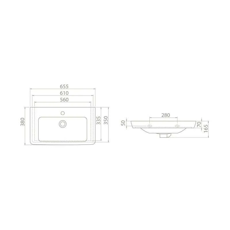 Porto lavabo 65cm 68100U 