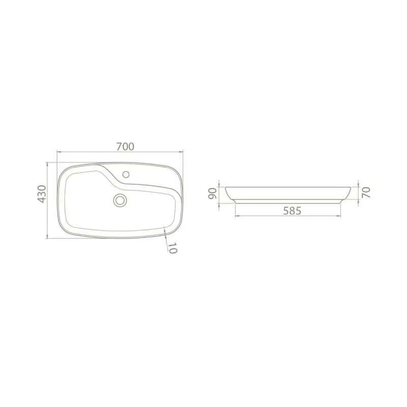 Nova lavabo 70cm 74400U 