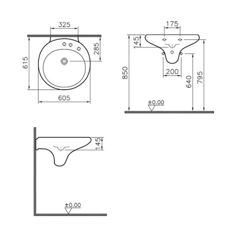 Lavabo Istanbul 60cm sa maskom 