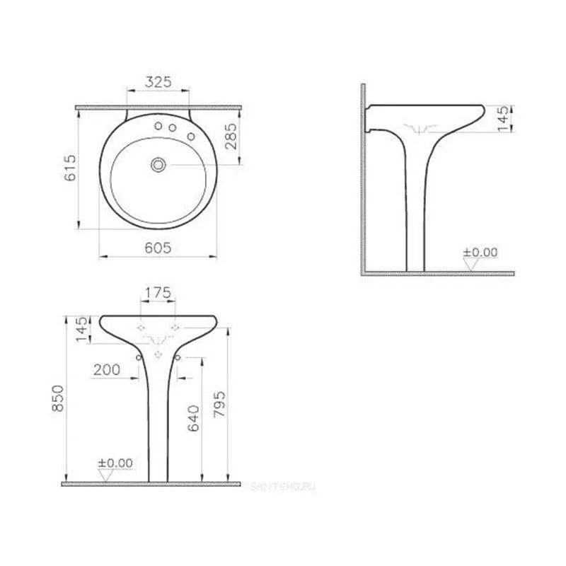 Istanbul umivaonik sa stopom 60cm 