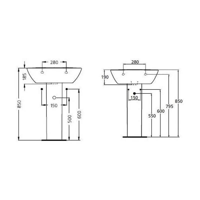 Oceane stub za lavabo 