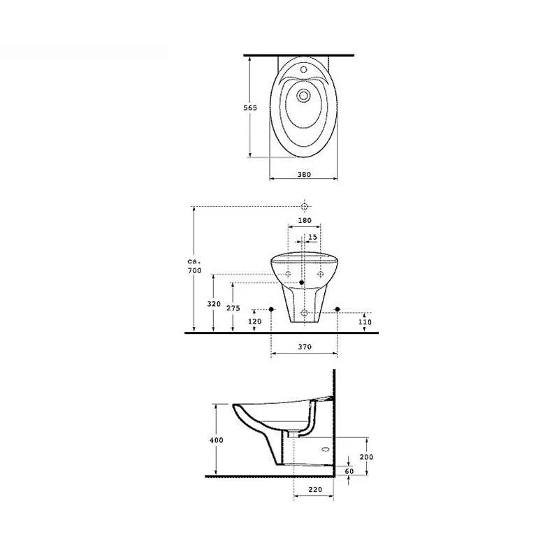 Avance konzolni bide W803 