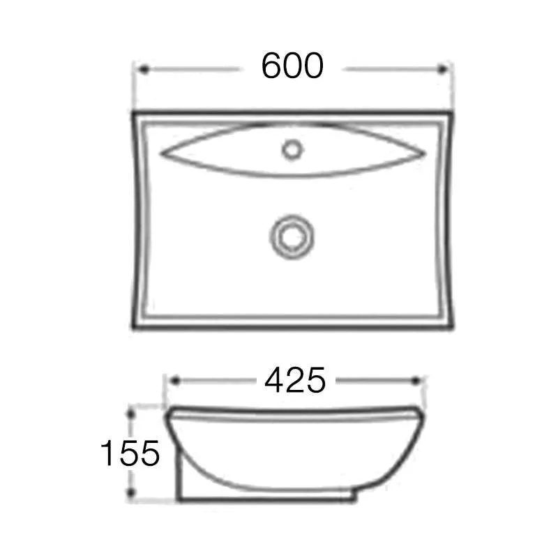 Rozo nadgradni lavabo 