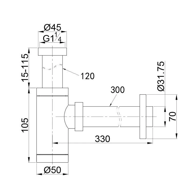 Podsklop sifona za lavabo WB87B02 