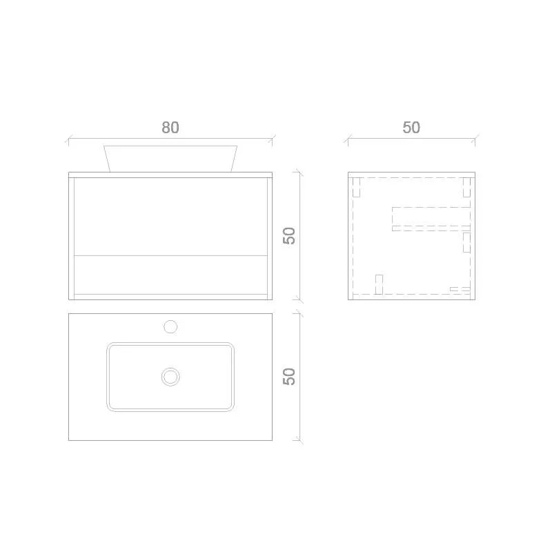 Lugano ormarić za lavabo 80cm 