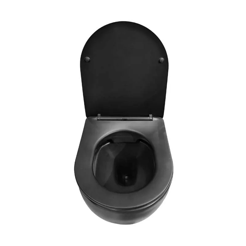 Lil konzolna WC šolja set mat crna 