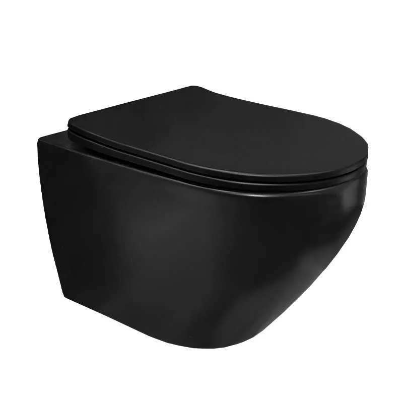 Lil konzolna WC šolja set mat crna 