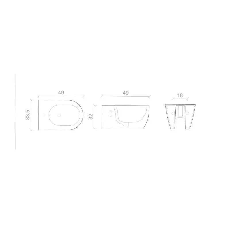 Lil mat crni konzolni bide 